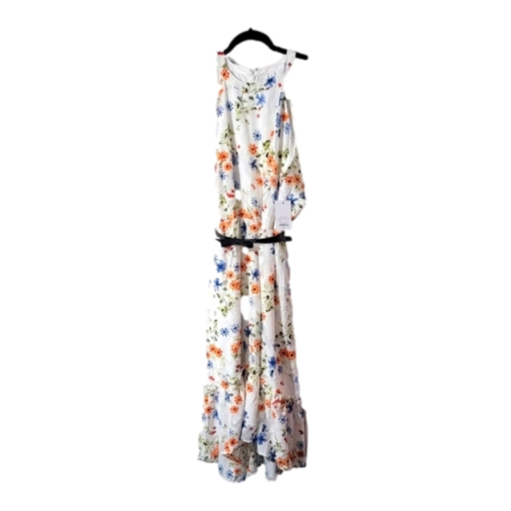 GORGEOUS ELLE midi summer dress, NWT, halter-style top, hi-low hem, XXL